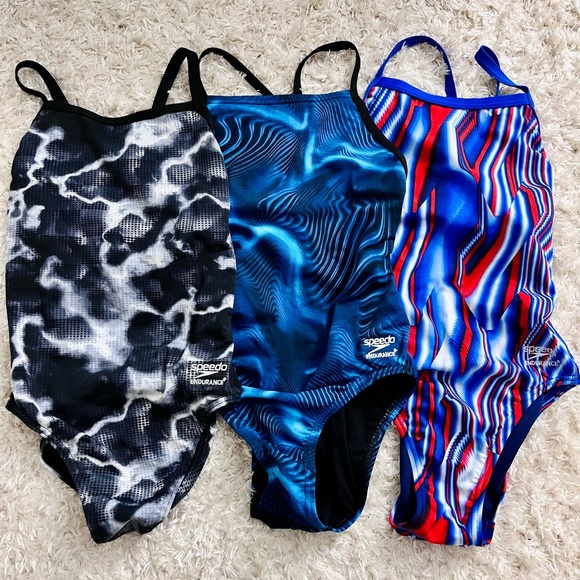 Speedo Other - 3 Speedo Endurance+ Fixed Back Training Practice Suits 30